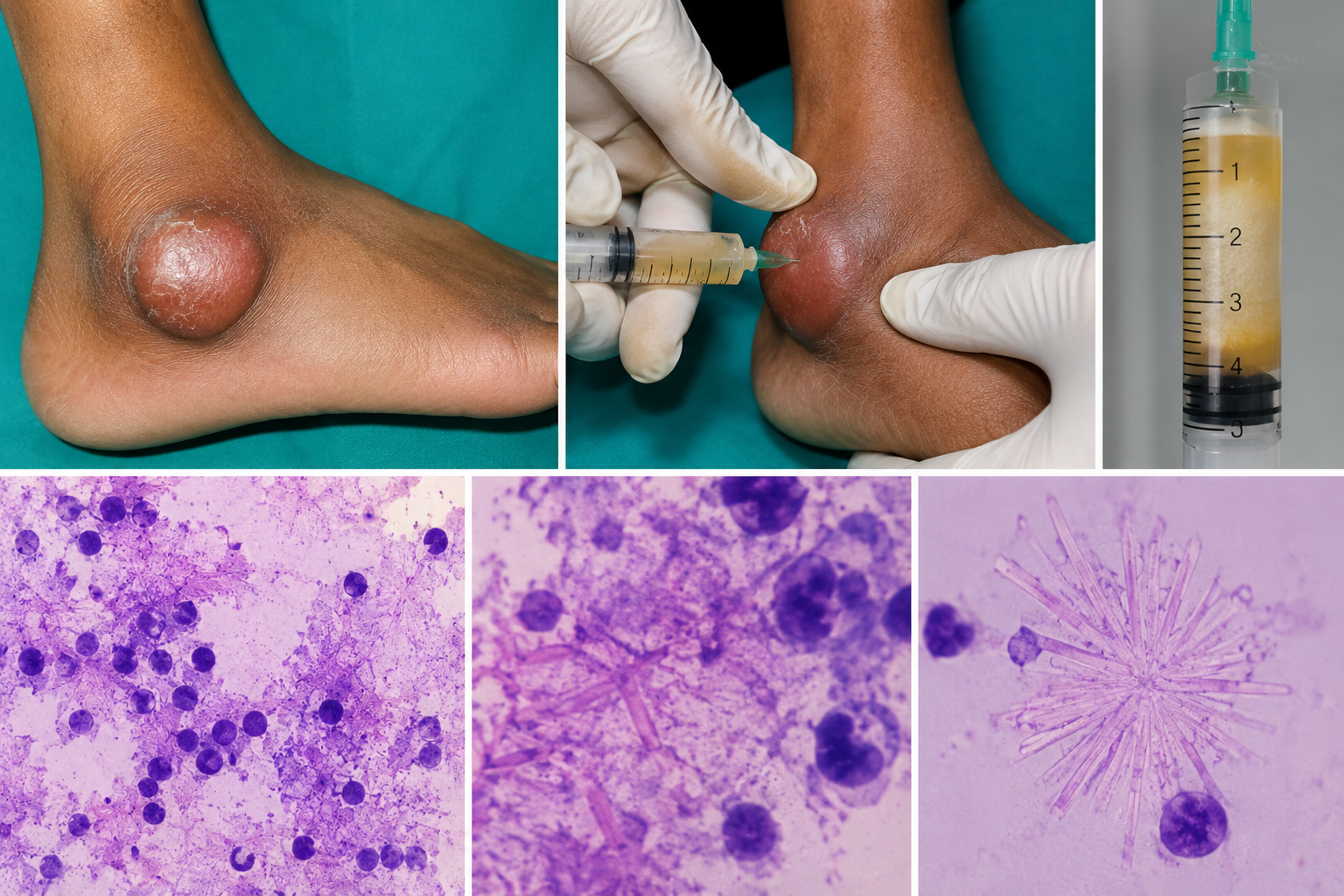 Gouty Tophus Masquerading as Diabetic Foot — Diagnosed on FNAC: A Case Report
